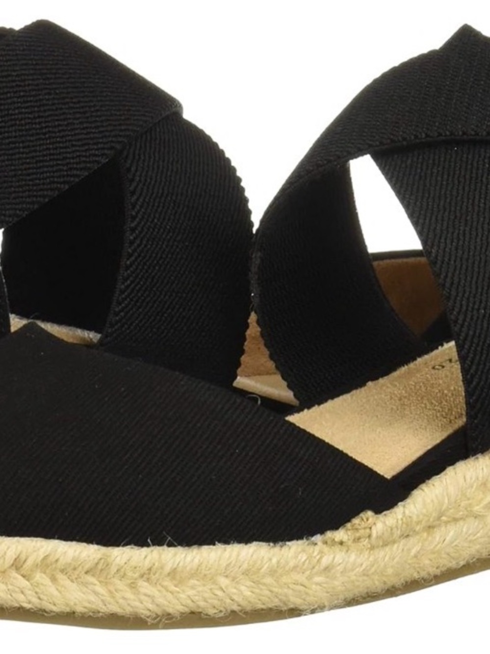Life Stride Black Espadrille Wedge Sandal